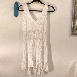 White embroidered summer dress